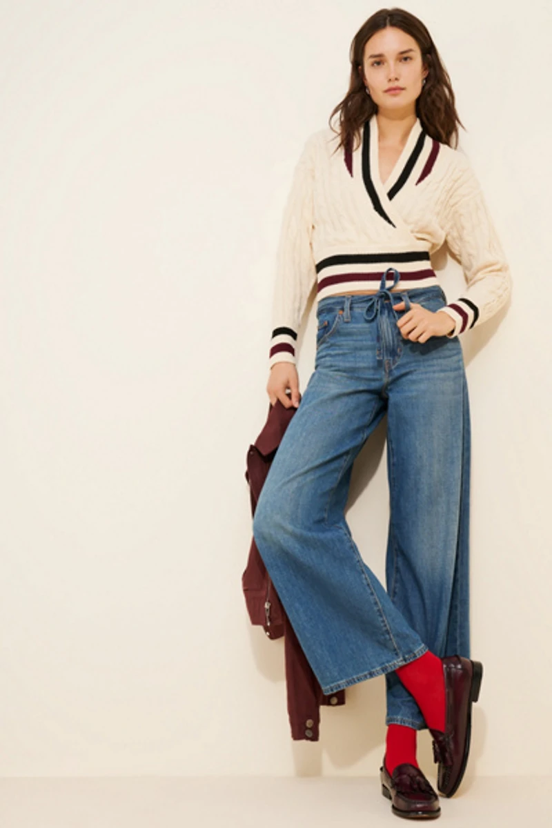 Steve Madden Addison Cable-Knit Sweater