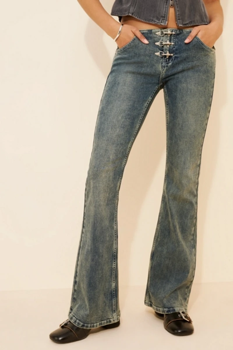 The Ragged Priest Low Rise Latch Jeans