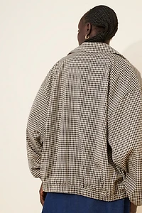 Daisy Street Collared Gingham Jacket