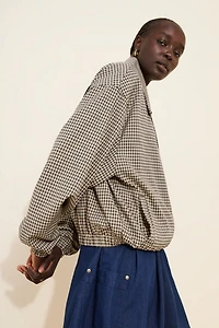 Daisy Street Collared Gingham Jacket