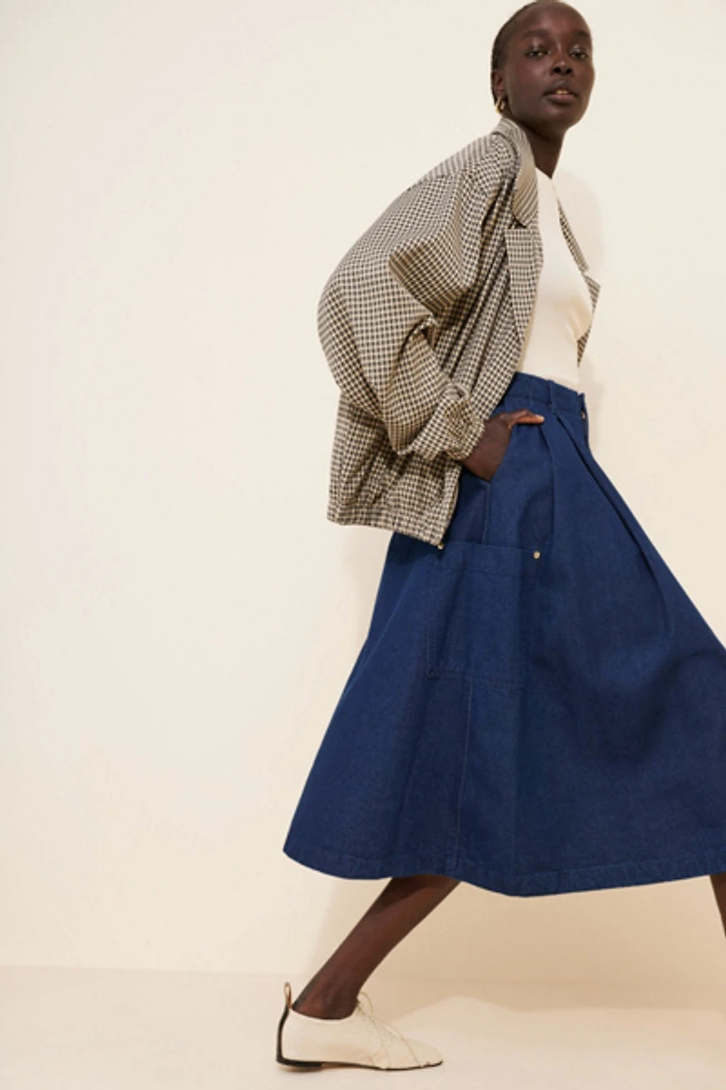 Daisy Street Collared Gingham Jacket