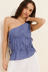 Daisy Street Ocean One-Shoulder Top