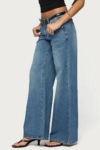 Edikted Casta Heart Low Rise Baggy Jeans
