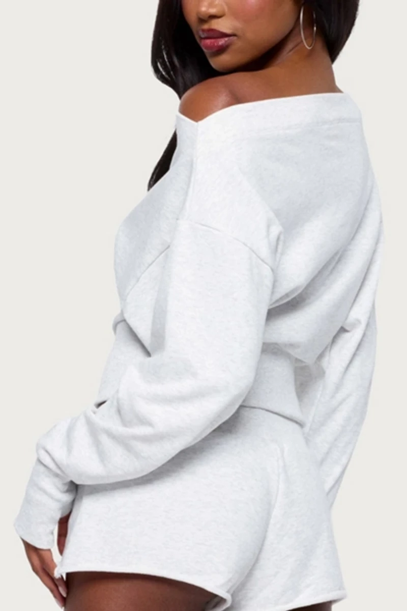 Edikted Hennie Off Shoulder Sweatshirt