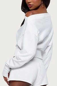 Edikted Hennie Off Shoulder Sweatshirt