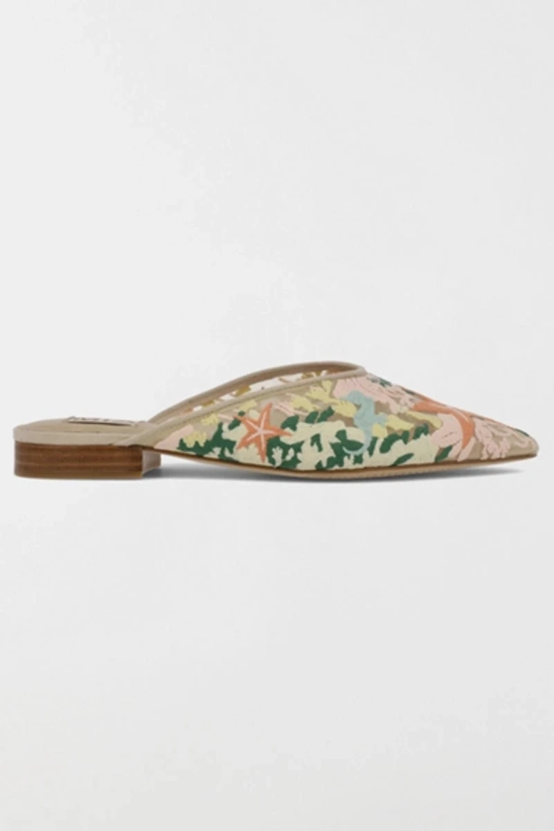 MIA Aita Embroidered Flat Mule