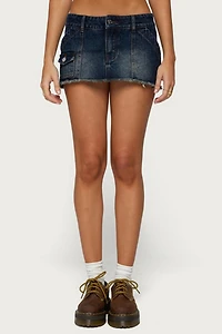 Edikted Adania Denim Mini Skort
