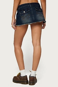 Edikted Adania Denim Mini Skort