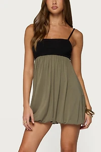 Edikted Jonna Contrast Bubble Mini Dress