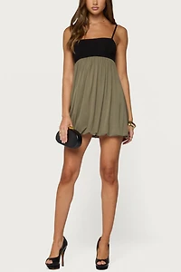 Edikted Jonna Contrast Bubble Mini Dress