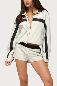 Edikted Emrie Stripey Nylon Shorts