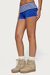 Edikted Shantal Stripey Foldover Shorts