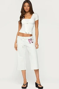 Edikted 80 Sequin Capri Sweatpants
