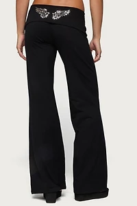 Edikted Angel Energy Sequin Foldover Pants