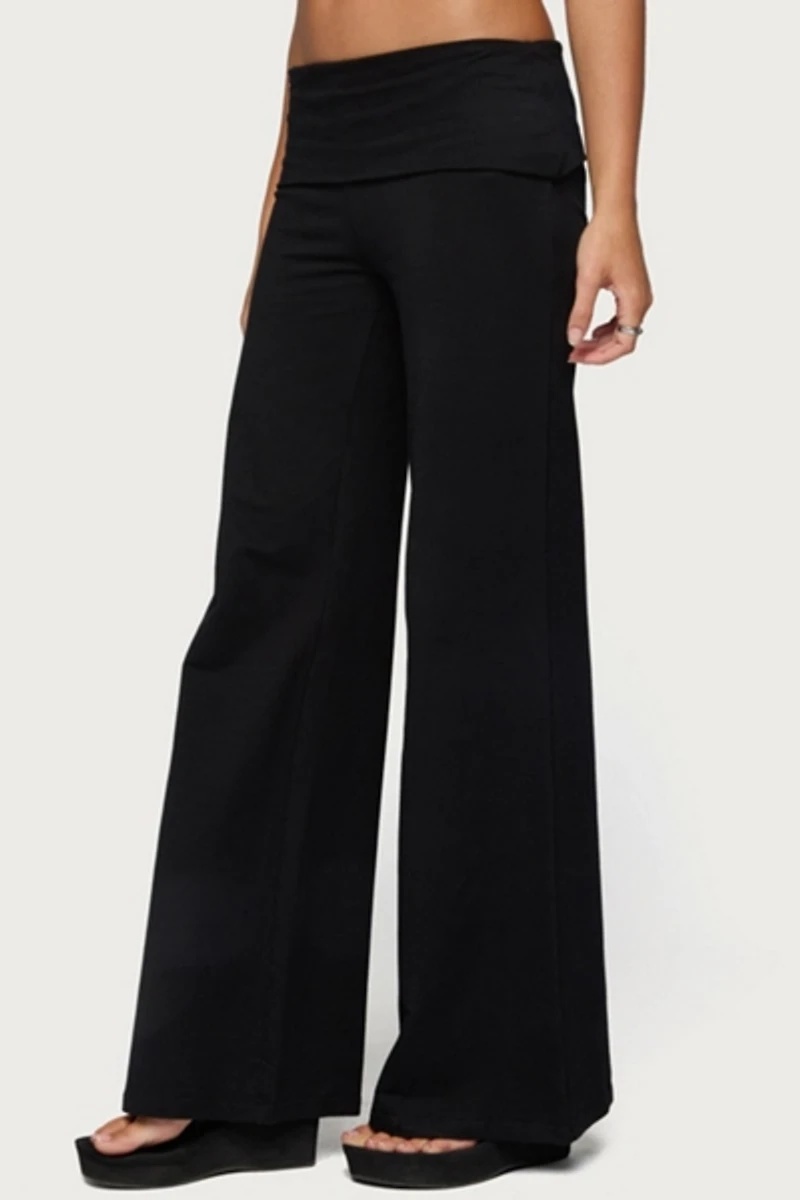 Edikted Angel Energy Sequin Foldover Pants