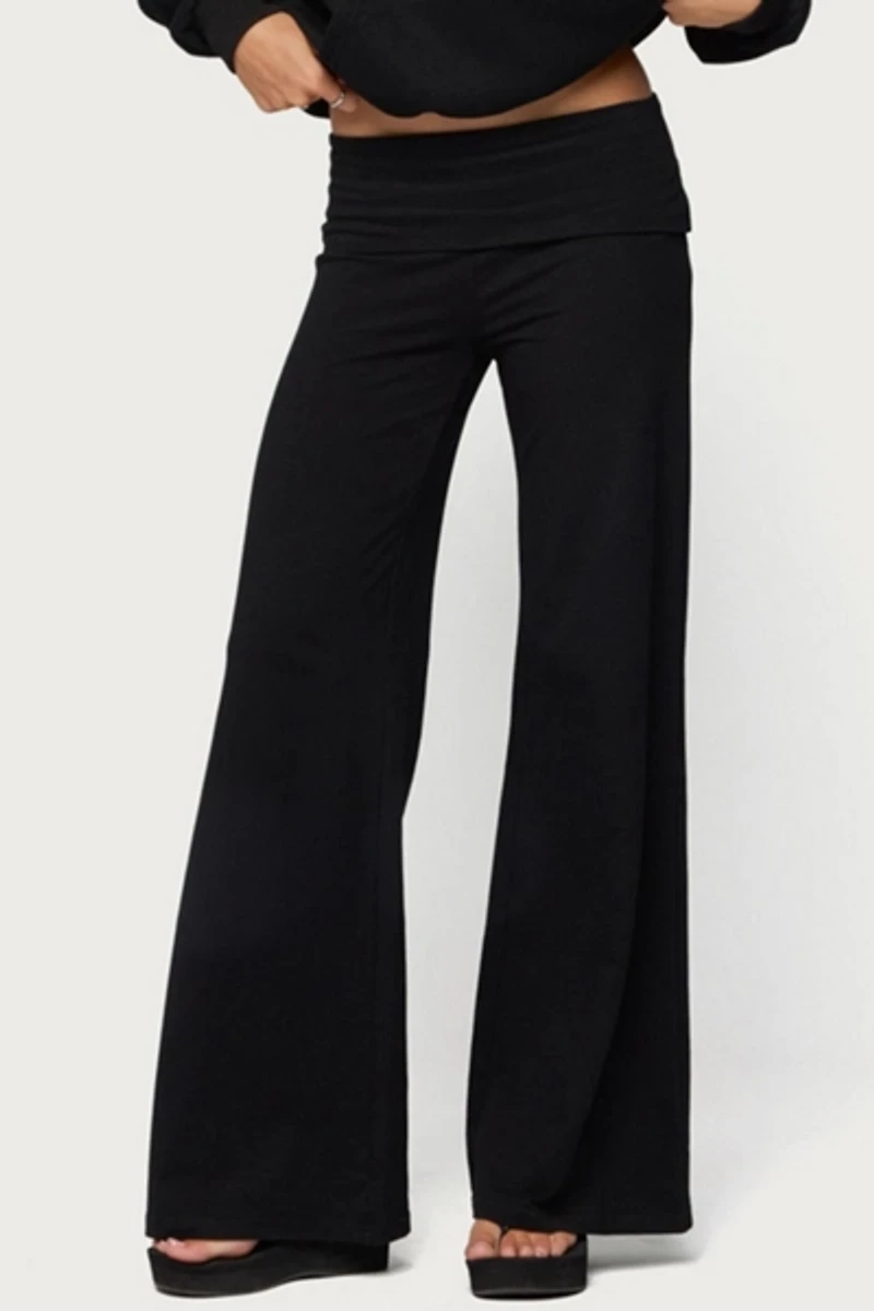 Edikted Angel Energy Sequin Foldover Pants