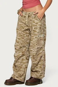 Edikted Demey Camo Baggy Pants