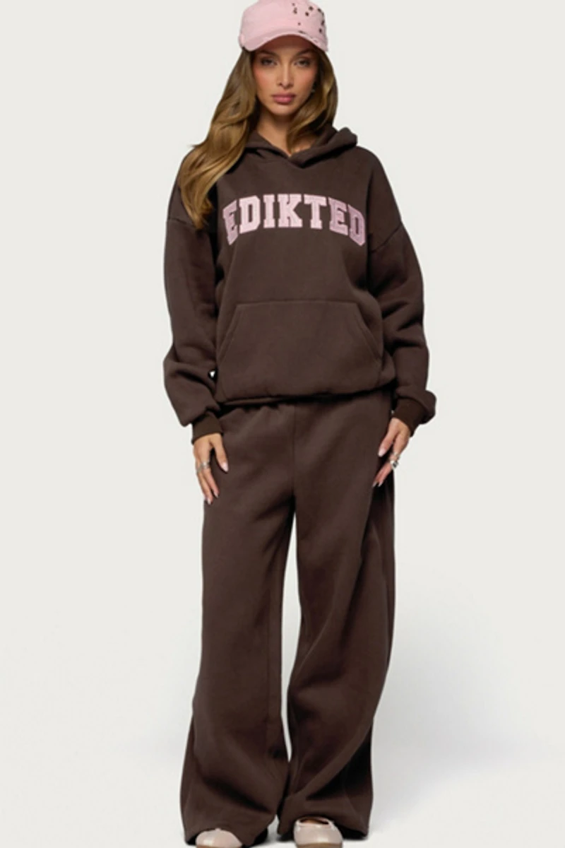 Edikted Glow Rhinestone Sweatpants