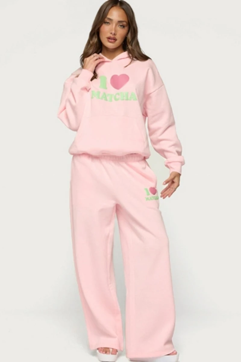 Edikted I Heart Matcha Sweatpants