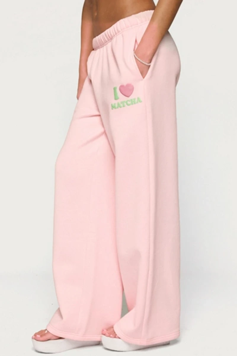 Edikted I Heart Matcha Sweatpants