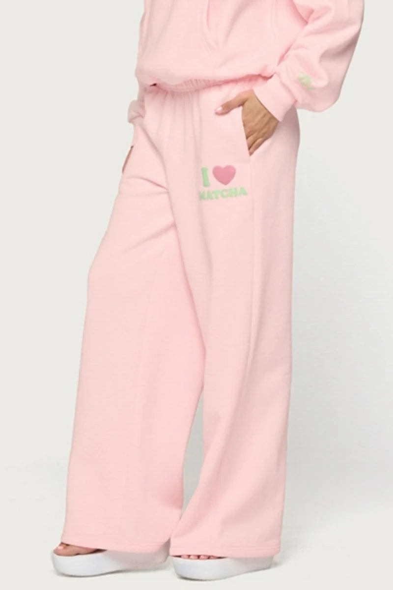 Edikted I Heart Matcha Sweatpants