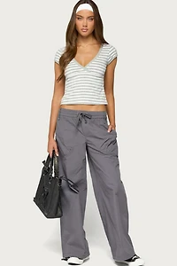 Edikted Kathleen Oversized Cotton Cargo Pants
