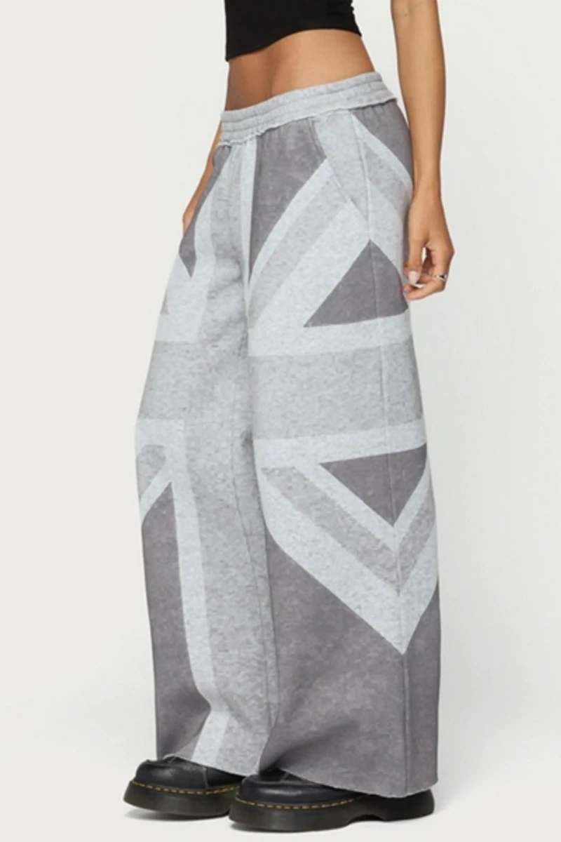 Edikted London Rush Wide Leg Sweatpants
