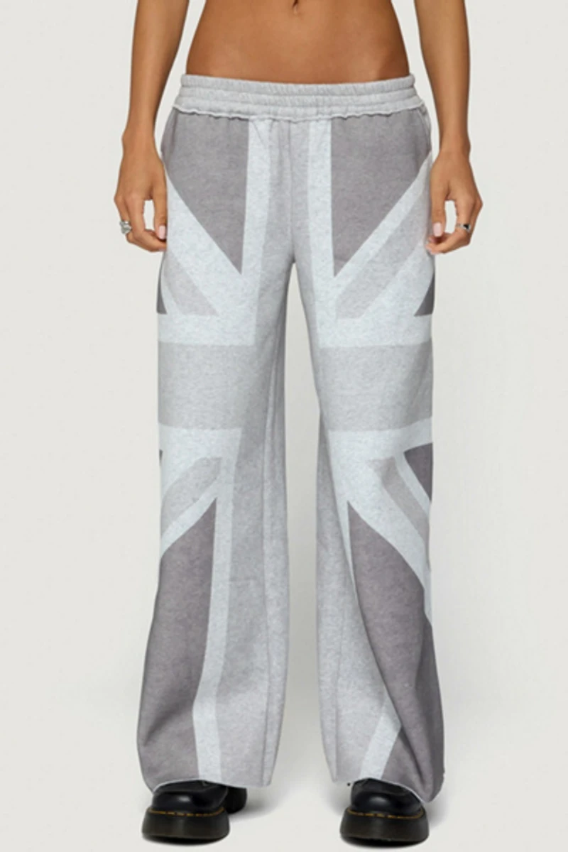 Edikted London Rush Wide Leg Sweatpants