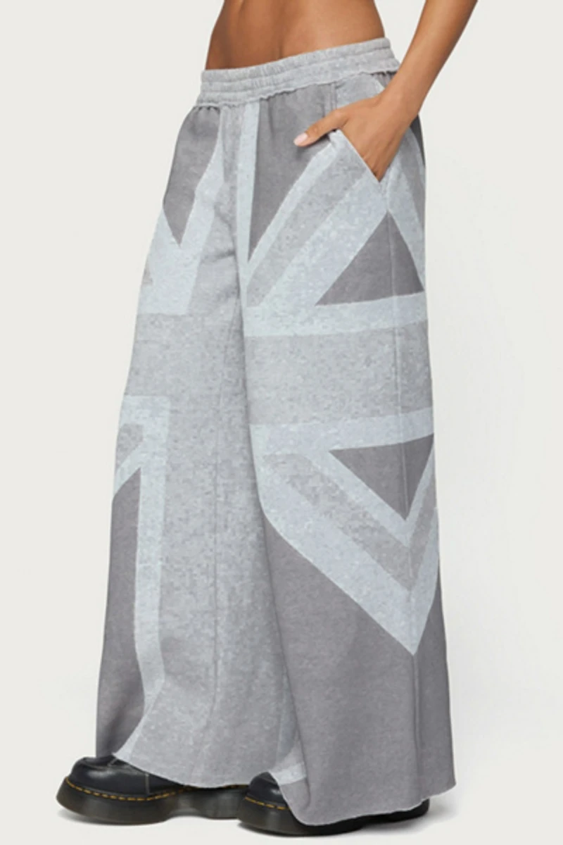 Edikted London Rush Wide Leg Sweatpants