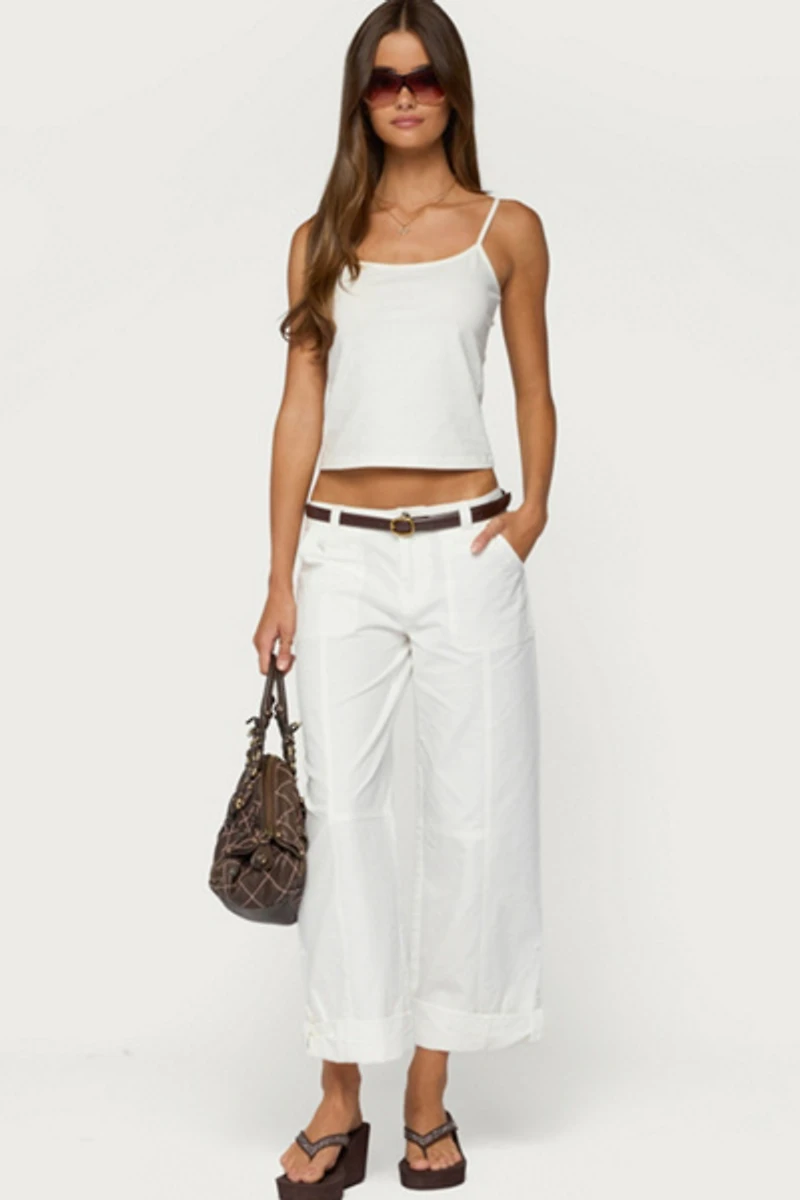 Edikted Odettia Sheer Cotton Pants