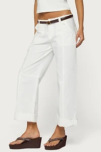 Edikted Odettia Sheer Cotton Pants