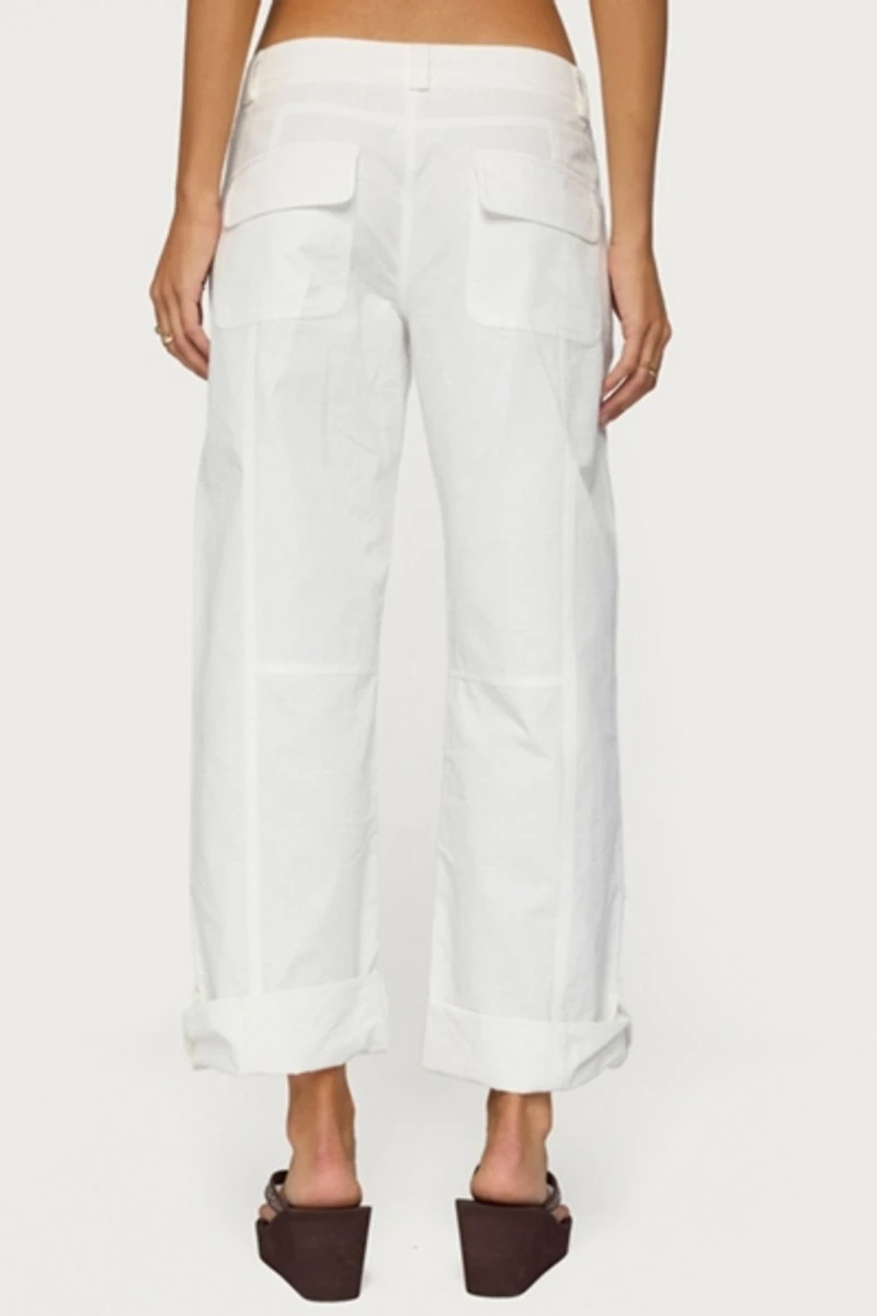 Edikted Odettia Sheer Cotton Pants