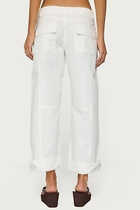 Edikted Odettia Sheer Cotton Pants