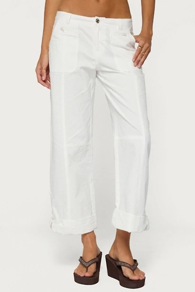 Edikted Odettia Sheer Cotton Pants