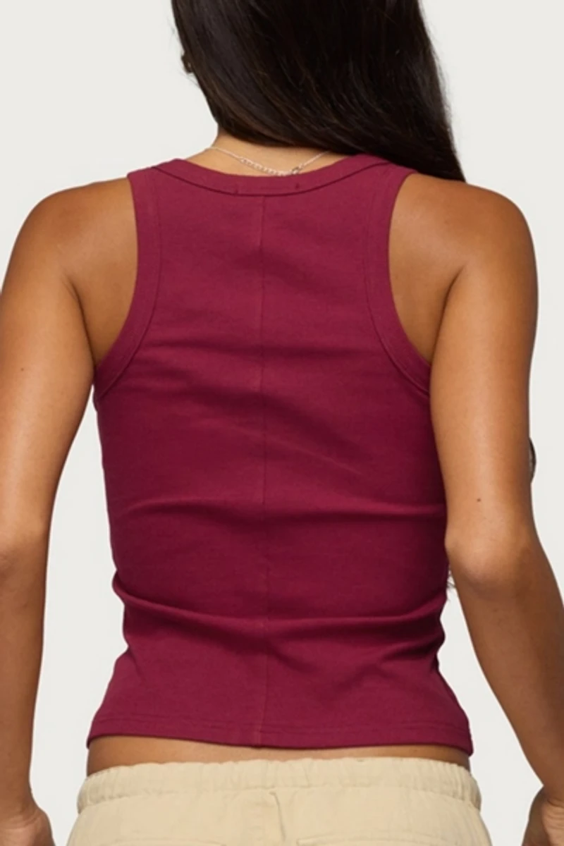 Edikted 80 Stripey Ribbed Tank Top