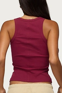 Edikted 80 Stripey Ribbed Tank Top