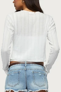 Edikted Adie Pointelle Cardigan