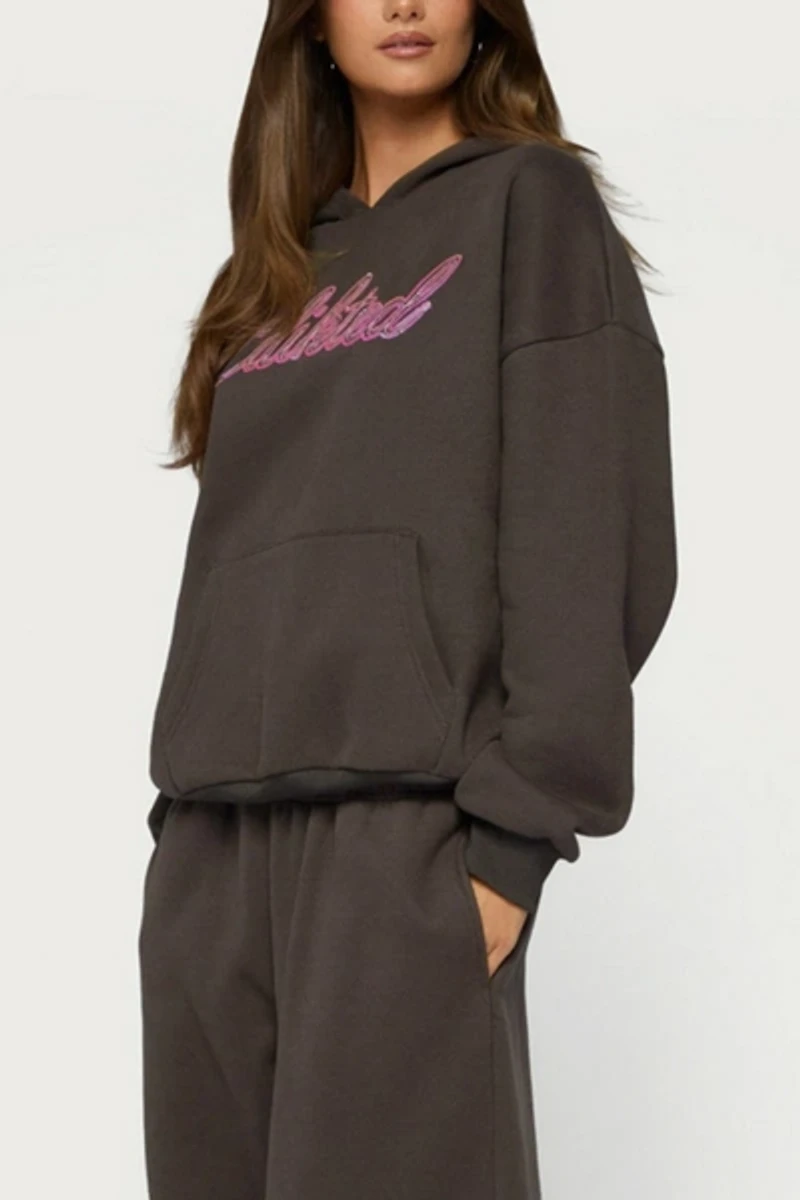 Edikted Always Sequin Hoodie