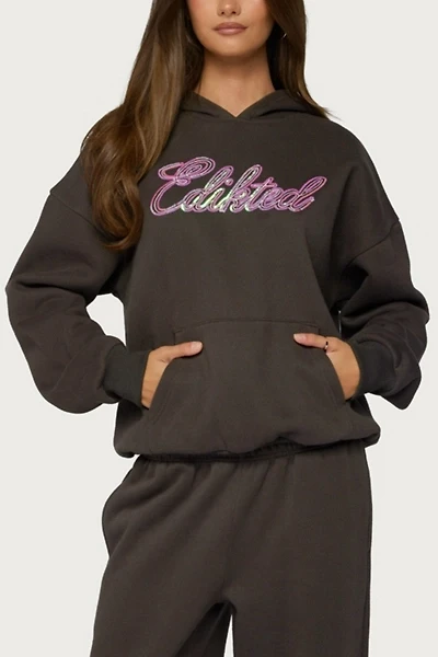Edikted Always Sequin Hoodie