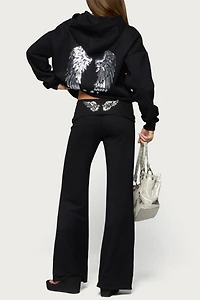 Edikted Angel Energy Sequin Hoodie