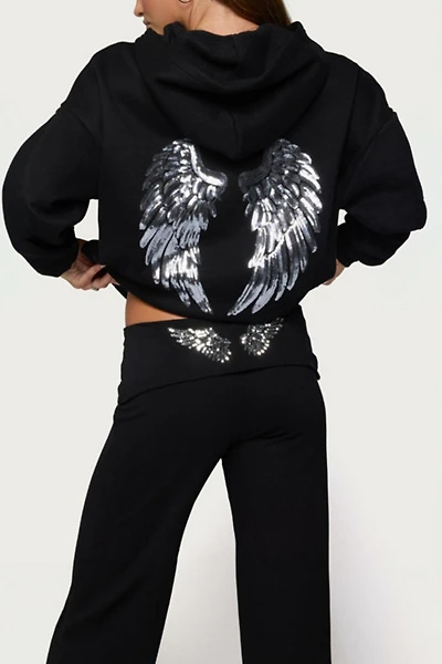 Edikted Angel Energy Sequin Hoodie