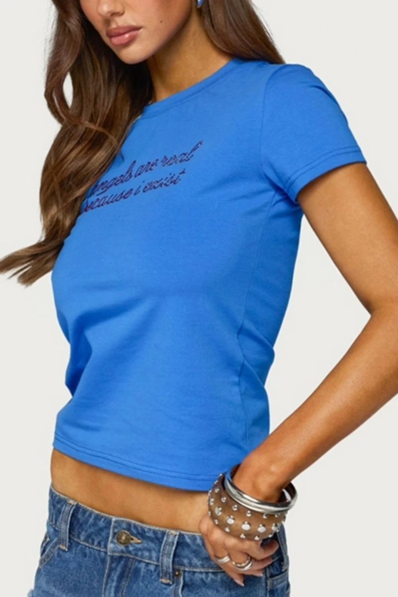 Edikted Angels Are Real T Shirt