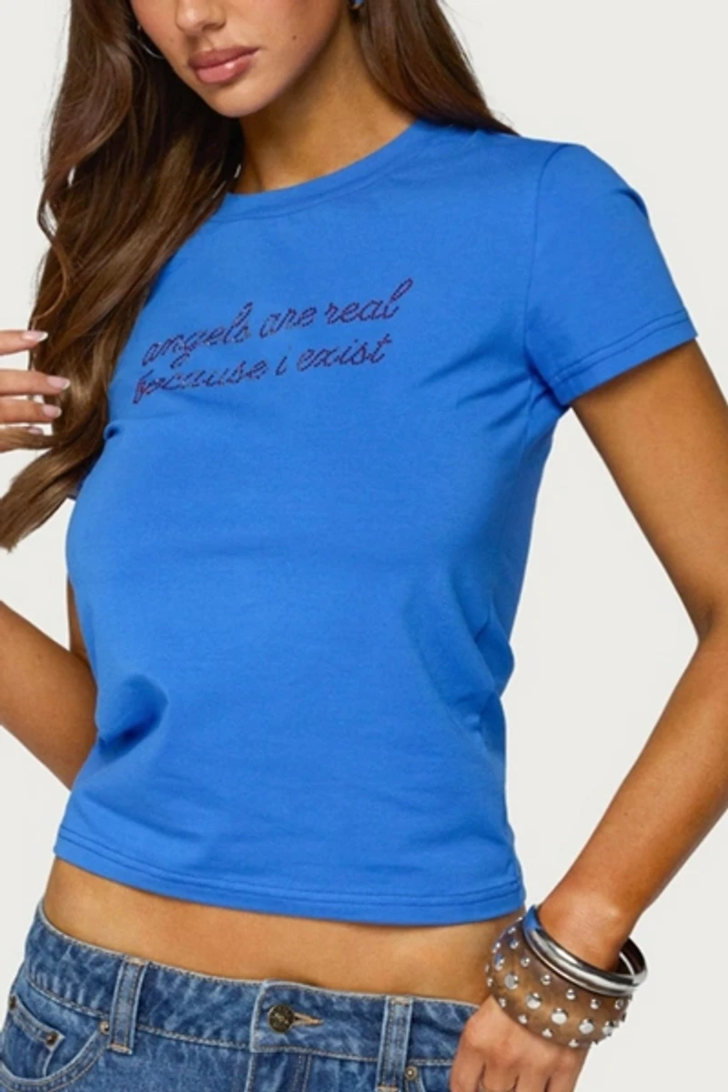 Edikted Angels Are Real T Shirt