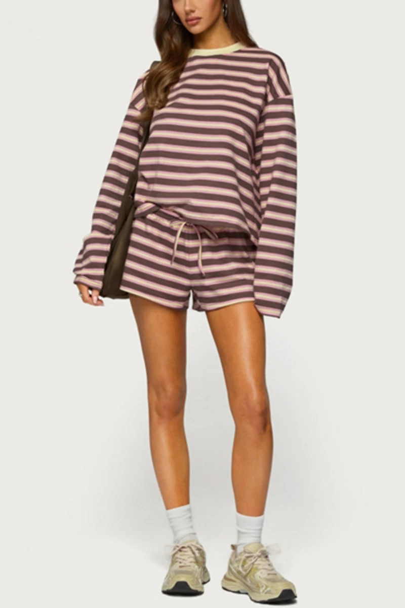 Edikted Blanchy Striped Long Sleeve Top