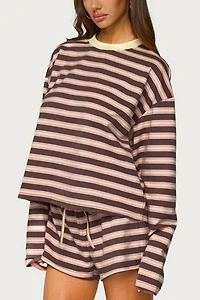 Edikted Blanchy Striped Long Sleeve Top