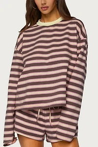 Edikted Blanchy Striped Long Sleeve Top