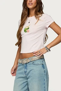 Edikted Coconut Beaded T Shirt