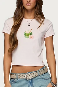 Edikted Coconut Beaded T Shirt