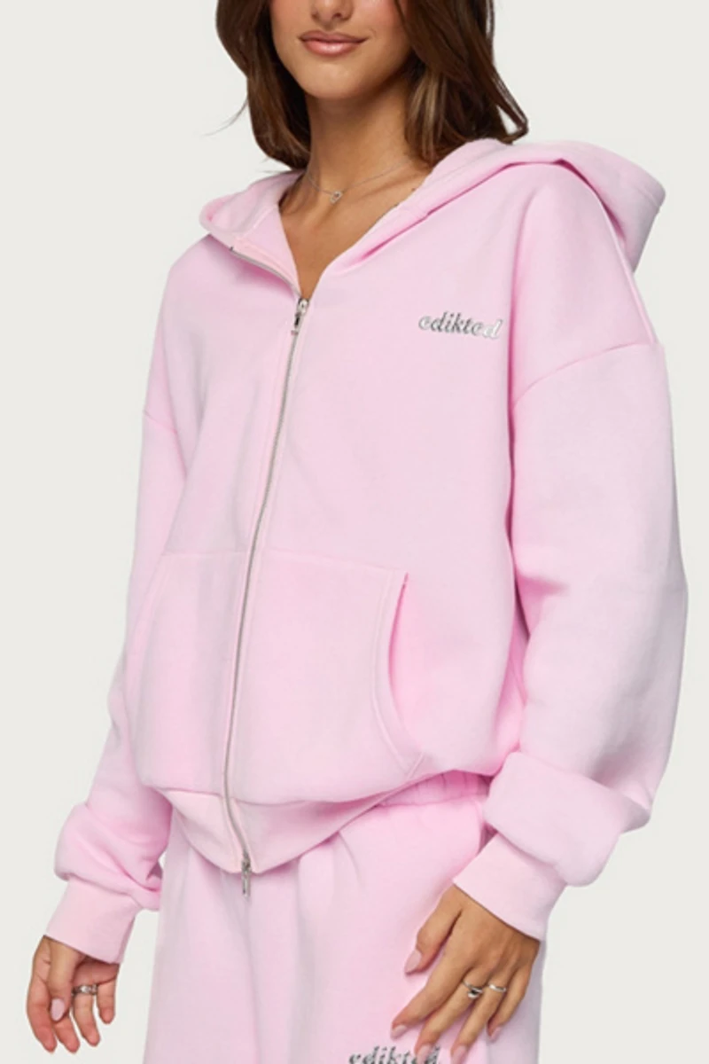 Edikted Diva Zip Up Hoodie