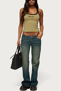 Edikted Energy Striped Ribbed Tank Top